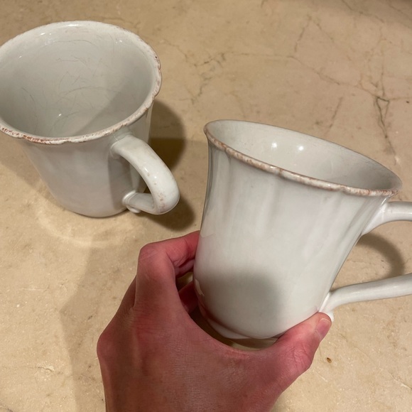 Casafina Impressions Linen White Coffee Mugs - Picture 8 of 9